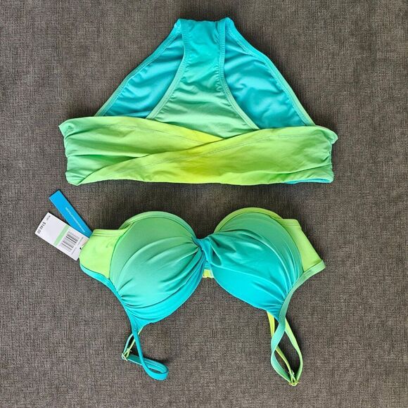 Bleu Rod Beattie Cool Breeze Underwire Molded bikini top & Hipster bottom set 8 - Picture 10 of 16